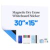OUKMIC 30"x15" Self-Adhesive Magnetic Dry Erase Whiteboard Sticker