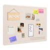 OUKMIC 36" x 24" Foldable Self-Adhesive Felt Bulletin Board, Oatmeal