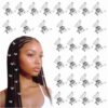 Ouligay 30pcs Mini Butterfly Hair Clips, Silver Hollow Butterfly Claw Clips