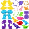 Oun Nana Dinosaur Dough Tools Set for Kids, 27 PCS Dinosaur Molds and Accessories for Creative Fun, Dough Starter Kit for Kids Ages 3-8, Random Color