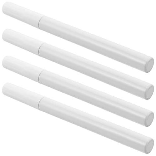 OUNONA 4pcs Refillable Oil-based Paint Marker with 0.7mm Extra Fine Tip for Accurate Touch-ups on Plastic and Wood, Portable Aluminum Pen Suitable for DIY Art Projects and Indoor