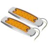 Outanaya 2pcs Truck Side Marker Light 12 Leds PC Yellow for Pickup Car