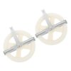 Outdoor Clothesline Pulley Set Wire Rope Wheel 2pcs Plastic 5 Inch