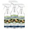 Outdoor Surface Cleaner Spray,Outdoor Cleaner,Fast-Acting Outdoor Cleaner for Patio,Wooden Furniture and Outdoor Surfaces，3PC