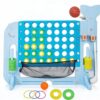 OUTLANE Giant 4-in-a-Row Game – Height-Adjustable, 4-in-1 Outdoor Set