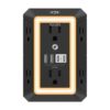 Outlet Extender Surge Protector - NUOZHI 6 Outlet Splitter with 4 USB Ports(2 USB-C) and Night Light, Multi Plug Wall Outlet 1680J Power Strip for Home Office Dorm Room Essentials, ETL, Black