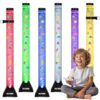OUTREE 4FT Sensory Tube Lamp, Aquarium Bubble Fish Lamp with Remote, 20 Color Changing Modes, 12 Fish Accessories, Sensory Night Light for ADHD and Autism (Black)