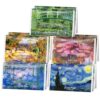 Outus 10 Pack Pocket Tissues Travel Size, 3 Ply Mini Facial Tissue Packs Bulk with Impressionist Art Design Portable Individual for Purse, Car, Office, School, Travel Supplies