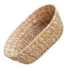 Oval Hyacinth Grass Woven Storage Basket, Khaki Shelf Organizer