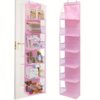 Over Door Hanging Storage Organizer Multi Pocket Fabric Wall Hanging Shelf