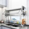 Over Sink Dish Drying Rack，Kitchen Counter Utensil Holder Organizers