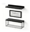 Over‑Toilet Wood Floating Wall Shelves, Wall‑Mounted Bathroom Shelves