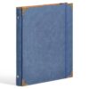 Ovesmusl PU Leather 3 Ring Binder, 1 Inch Blue