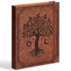 Ovesmusl PU Leather D Ring Binder, 1 Inch Brown Tree