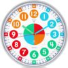 OWLCONIC Kids Teaching Clock - Learning Clock, Silent 10in, Classroom Decor