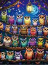 Owl DIY Full Round Drill Paint by Diamonds Gem Art for Adults, Home Wall Decor 12x18 Inch