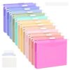 OWLKELA 12 Pcs Hanging File Folders, 11.81" x 9.25", Assorted Colors
