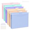 OWLKELA 6 Pcs Hanging File Folders, 11.81" x 9.25", Assorted Colors