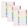 Oxford OneStep Binder Dividers, Dividers for 3 Ring Binder, Monthly Divider Sets, 12 Tabs, Jan-Dec, Customizable Table of Contents, Reversible Multicolor Tabs, 24 Sets (89401), Pack of 8