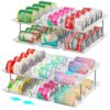 oylik Can Organizer for Pantry, 4 Tiers Can Storage Rack, up to 48 Cans Food Holders for Fridge, Cabinet and Pantry Organization