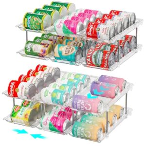 oylik Can Organizer for Pantry, 4 Tiers Can Storage Rack, up to 48 Cans Food Holders for Fridge, Cabinet and Pantry Organization
