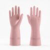Ozoeyra 1 Pair Silicone Dishwashing Gloves Waterproof Non-Slip Home L