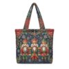 Ozuxouey Nutcracker Christmas Quilted Tote Bag, Holiday Women Shoulder Bag