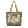 Ozuxouey Sunflower Sheep Quilted Tote Bag Fall Purses for Women Gift