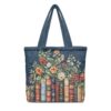 Ozuxouey Vintage Books Quilted Tote Bag Women Nurse Teacher Shoulder Bag