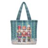 Ozuxouey Womens Christmas Bag Nutcracker Winter Quilted Tote Purse