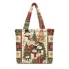 Ozuxouey Women's Christmas Quilted Tote Bag, Snowman Travel Shoulder Bag