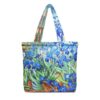 Ozuxouey Women's Quilted Tote Bag, Irises Floral Shoulder Bag for Teachers