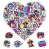 Pack 50 Pcs Holographic Psychedelic Stickers for Water Bottles Waterproof Laptop Luggage Scrapbooking Teens Adults Girls Boys Cute Funny Aesthetic Sticker Packs Small Vinyl Decals
