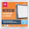 Pack of 2 Full Mattress Bag For Moving, Storage & Disposal, 2 Mil Thick
