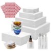 Pack of 570 Pcs Dish Packing Supplies for Moving, Moving Foam Sheets for Packing Dishes for Plates and Fragile Shipping Storage, 4 Sizes (16x12",12x12",12x7.8",7.8x7.8") with 290 Fragile Stickers