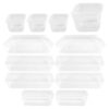 PACKOVE 13pcs Plastic Desk Drawer Organizer Bins Pet Storage Set