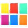 PACKOVE 6pcs Small Colored File Folder Organizer for School and Home, Plastic Pp Material Document Folder with Protection Against Wear and Tear, for Organizing and Storing Documents