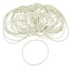 PACKOVE White Rubber Bands for Office and Home Use, Sturdy Binding Elastic Bands Comfortable Touch, Easy to Use and Multi-function for Organizing Files and Supplies