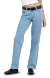 PacSun Women's Alex Relaxed Straight Jeans Light Blue Size 23