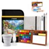 Pagather Travel Watercolor Travel Set, 50 Colors Mini Portable Paint Kit