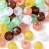 PAGOW 50pcs Acrylic Large Hole Pop Beads, 12x9mm Mix Color Hair Beads