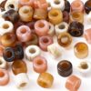 PAGOW 80pcs Acrylic Large Hole Pop Beads, 10x6.7mm Mix Color Hair Beads