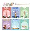 Paint by Numbers, 6 Pack Art Sets with Fine Detail Paint Brushes, 6PK Set