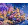 Paint by Numbers Adults DIY Landscape 16x20in Moonlit Wisteria Manor