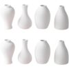 Paint Your Own Vases 2 Sets 3.7 in / 9.3 cm Ceramic Painting Kit, 4 Style Unpainted White Ceramic Vases with Paints and Brushes, DIY Art Craft Supplies for Home Decor and Party Favors