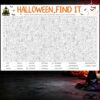 PAIVSUN Halloween Giant Game Poster 24x36 Inch Scavenger Hunt Games