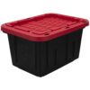 PAKEKE 12 Gallon Small Plastic Storage Bin with Snap Lid