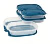 PAKEKE 2 Pack 1 Gallon Rectangular Plastic Food Storage Containers