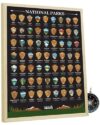 Palettes and Prints US National Parks Scratch Off Poster - Park Gifts - Map - National Park Posters - Scratch-Off Travel Map - National Park Decor - Wall Art 12”x16”