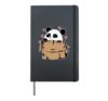 Panda Bear in a Cardboard Box Hardcover Journal, Black